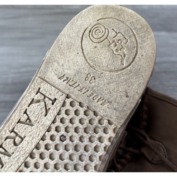 Karma Of Charme Malita Moccasin Boot Size 38 Brown Suede Leather - Picture 9 of 10